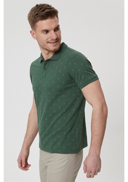 % 100 Pamuklu Slim Fit Düğmeli Polo T Shirt Erkek Polo 222 Lcm 242058 2142