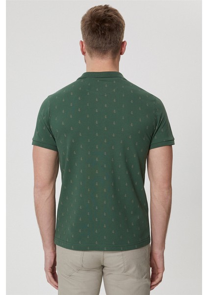 % 100 Pamuklu Slim Fit Düğmeli Polo T Shirt Erkek Polo 222 Lcm 242058 2142