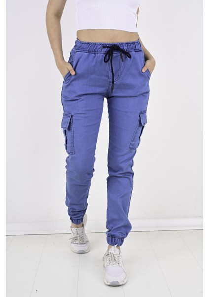 Bel ve Paça Lastikli Yanları Kargo Cep Bayan PANTOLON-19000 modelleri