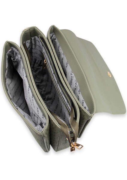 Kadın 3 Bölmeli Mıknatıs Kapaklı El ve Omuz Çantası MDS2186-1003 indirimleri