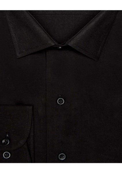 Slim Fit Siyah Erkek Gömlek