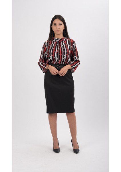 Kadınkalem ETEK60 cm Boyunda Astarsız BAHARLIK775 Siyah