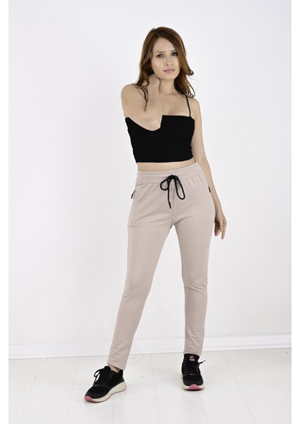 2 Iplik Paça Reşme Düz Bayan Eşofman ALTI-2215