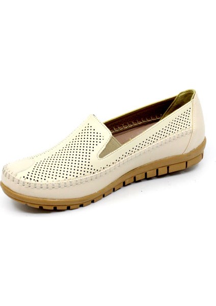 217 Kadın Krem Günlük Kullanım Comfort Ayakkabı modelleri