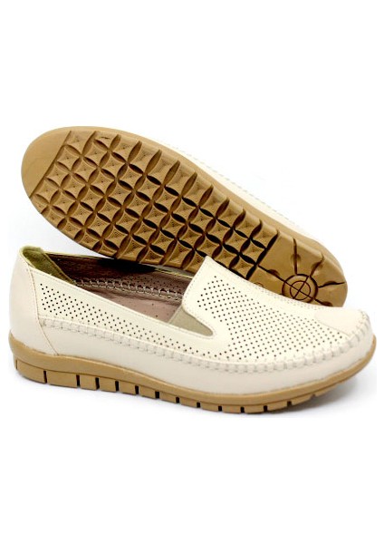 217 Kadın Krem Günlük Kullanım Comfort Ayakkabı indirimleri