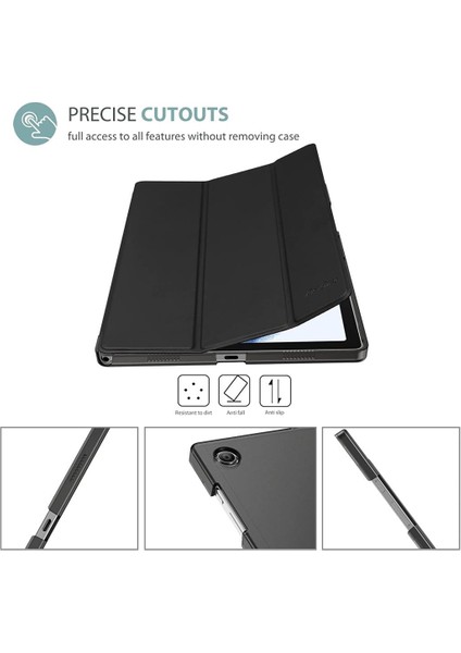 Samsung Galaxy Tab A8 10.5 SM-X200 X205 X207 Kılıf Pu Deri Smart Standlı Case