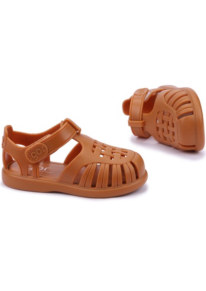 S10271 Tobby Solid Kız/erkek Çocuk Sandalet Ayakkabı Taba