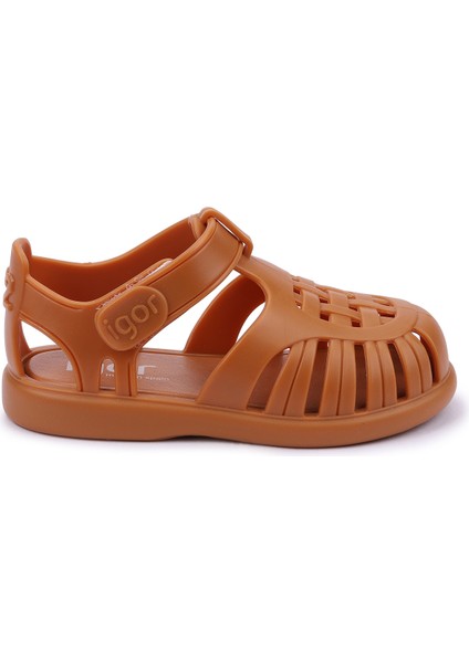 S10271 Tobby Solid Kız/erkek Çocuk Sandalet Ayakkabı Taba