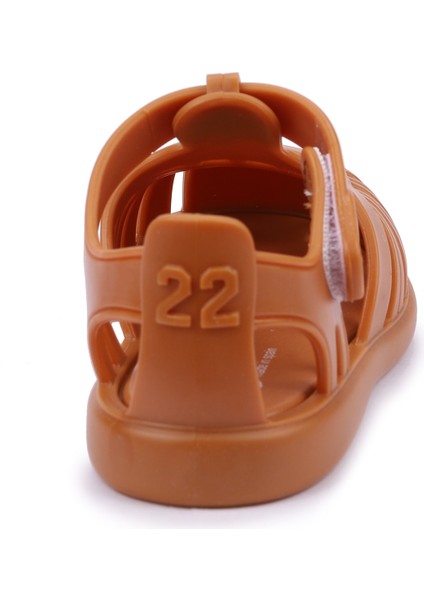 S10271 Tobby Solid Kız/erkek Çocuk Sandalet Ayakkabı Taba