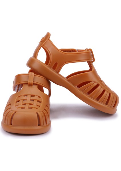 S10271 Tobby Solid Kız/erkek Çocuk Sandalet Ayakkabı Taba