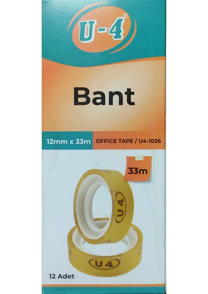 Ofis Bantı 12 mm x 33 m 12'li Paket