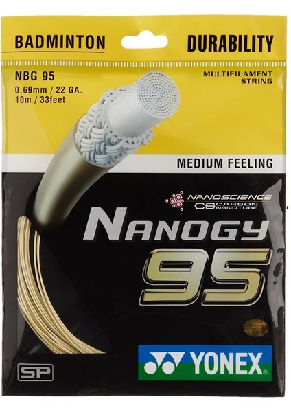 Nanogy 95 Tekli Badminton Kordajı Altın Rengi