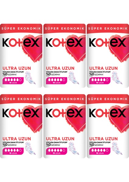 Ultra Süper Ekonomik Paket Uzun 18'li x 6 Paket