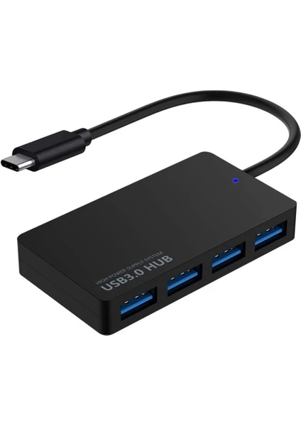 USB Type C Hub 4 Port 3.0 USB Çoklayıcı Type-C USB 3.0 Çoklayıcı Şarj Bağlantı Noktalı