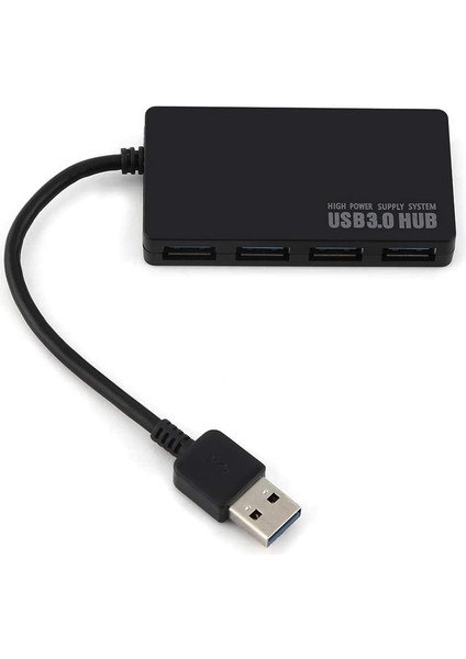 USB 3.0 Hub 4 Port 3.0 USB Çoklayıcı Ultra Ince Slim USB Çoklayıcı Güç Bağlantı Noktalı