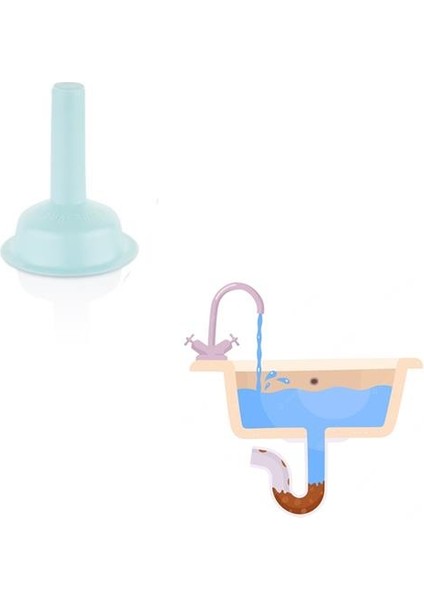 Axis 20X13 cm Mavi Lavabo Gider Açıcı Pompa