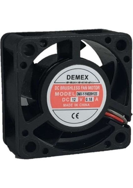 Demex 40X40X20MM 12V Dc Kare Fan