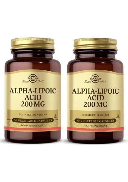 Alpha Lipo Acid 200 Mg 50 Kapsül 2 Adet