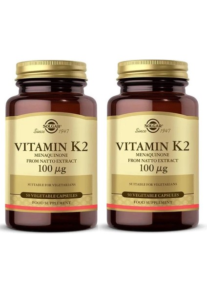 Vitamin K2 100 Mcg 50 Tablet 2 Adet