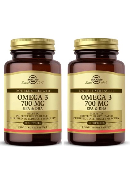 Omega-3 700 Mg 30 Softgel 2 Adet
