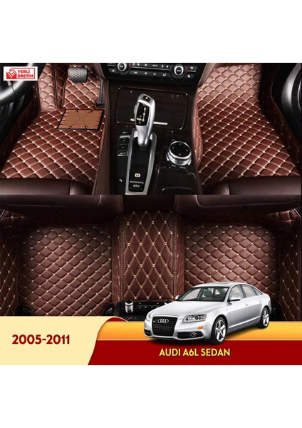 Audi A6L 2005-2011 Sedan Araç 5d Havuzlu Suni Deri Oto Paspas