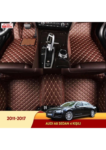 Audi A8 2011-2017 Sedan 4 Kişili 5d Havuzlu Suni Deri Oto Paspas