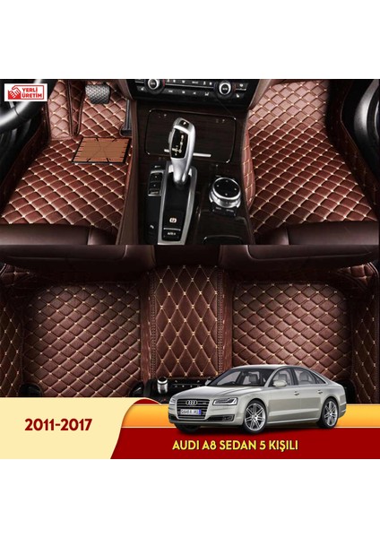 Audi A8 2011-2017 Sedan 5 Kişili 5d Havuzlu Suni Deri Oto Paspas