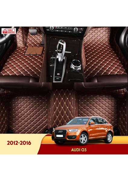 Audi Q3 2012-2016 Araç 5d Havuzlu Suni Deri Oto Paspas