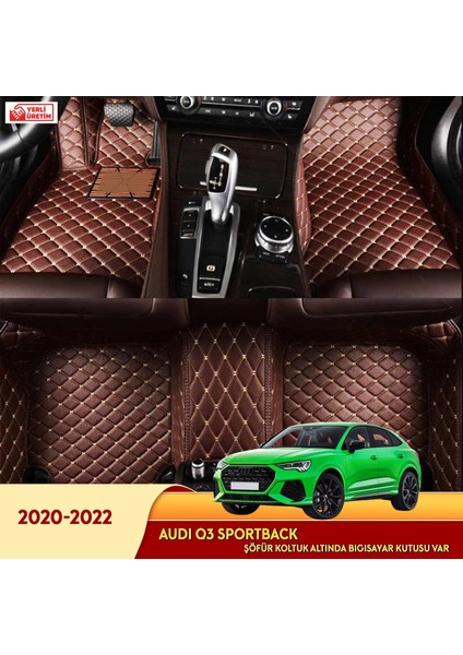 Audi Q3 Sportback 2020-2022 Araç 5d Havuzlu Suni Deri Oto Paspas