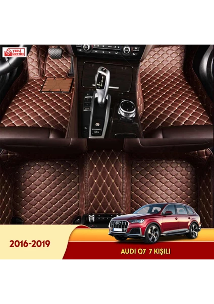 Audi Q7 2016-2019 7 Kişili Araç 5d Havuzlu Suni Deri Oto Paspas