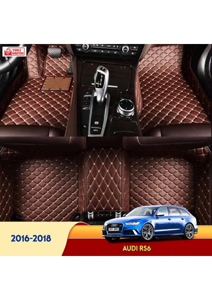 Audi Rs6 2016-2018 Araç 5d Havuzlu Suni Deri Oto Paspas