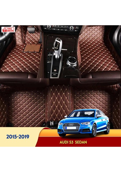 Audi S3 2015-2019 Sedan Araç 5d Havuzlu Suni Deri Oto Paspas