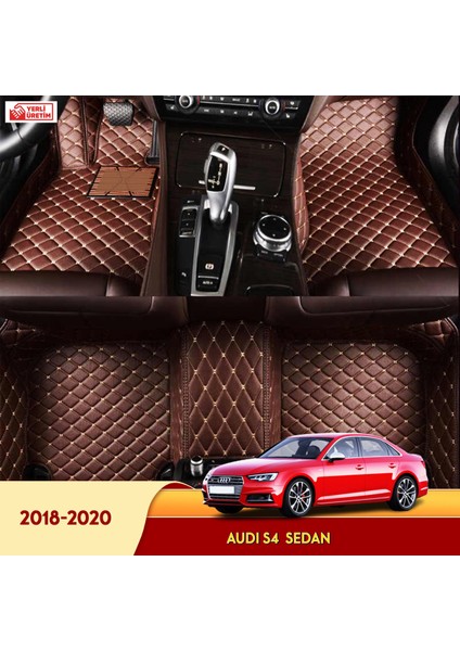 Audi S4 2018-2020 Sedan Araç 5d Havuzlu Suni Deri Oto Paspas
