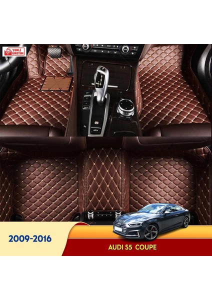 Audi S5 2009-2016 Coupe Araç 5d Havuzlu Suni Deri Oto Paspas