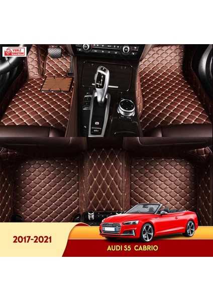 Audi S5 2017-2021 Cabrio Araç 5d Havuzlu Suni Deri Oto Paspas