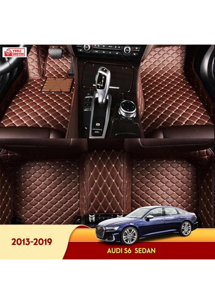 Audi S6 2013-2019 Sedan Araç 5d Havuzlu Suni Deri Oto Paspas