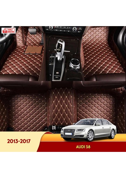 Audi S8 2013-2017 Araç 5d Havuzlu Suni Deri Oto Paspas