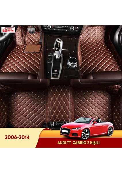 Audi Tt 2008-2014 Cabrio 2 Kişili 5d Havuzlu Suni Deri Oto Paspas