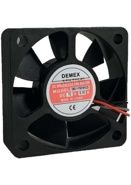 Demex 50X50X15MM 12V Dc Kare Fan