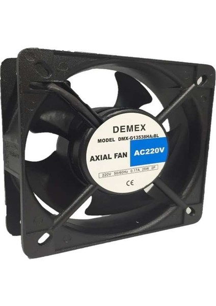 135X135X38MM 220V Ac Rulmanlı Kare Fan