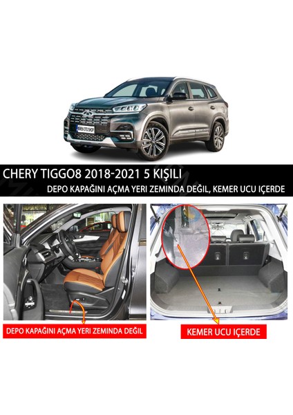 Chery Tiggo 8 2018-2021 5 Kişil Uyumlu 5d Havuzlu Suni Deri Oto Paspas