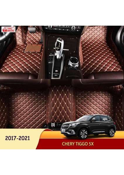 Chery Tiggo 5x 2017-2021 Uyumlu 5d Havuzlu Suni Deri Oto Paspas