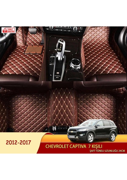 Chevrolet Captiva 2012-2017 7 Kişili Uyumlu 5d Havuzlu Suni Deri Oto Paspas