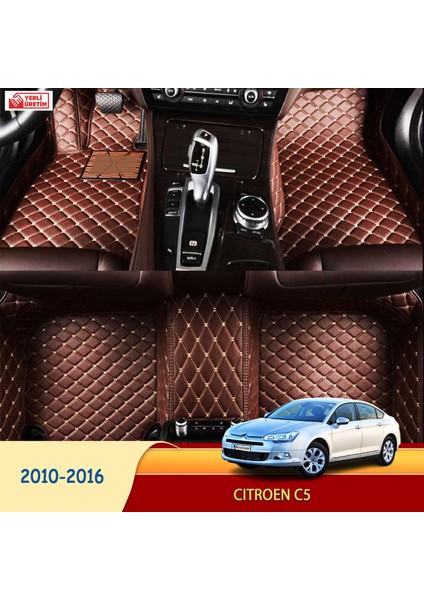 Citroen C5 2010-2016 Uyumlu 5d Havuzlu Suni Deri Oto Paspas