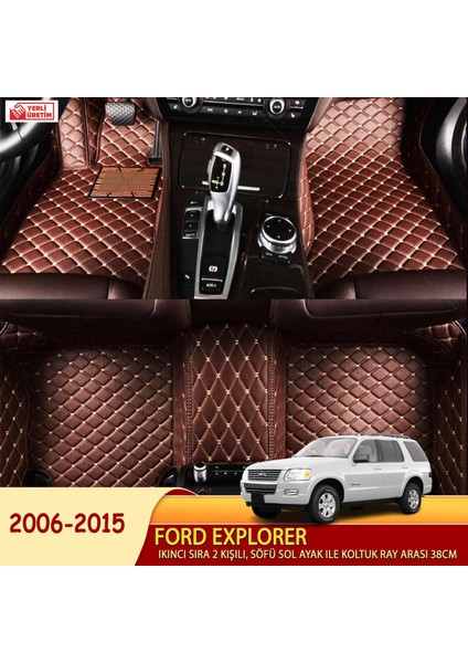 MİREN Ford Explorer 2006-2015 Uyumlu 5d Havuzlu Suni Deri OTO PASPAS