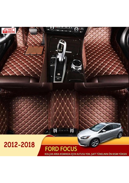 MİREN Ford Focus 2012-2018 Uyumlu 5d Havuzlu Suni Deri OTO PASPAS