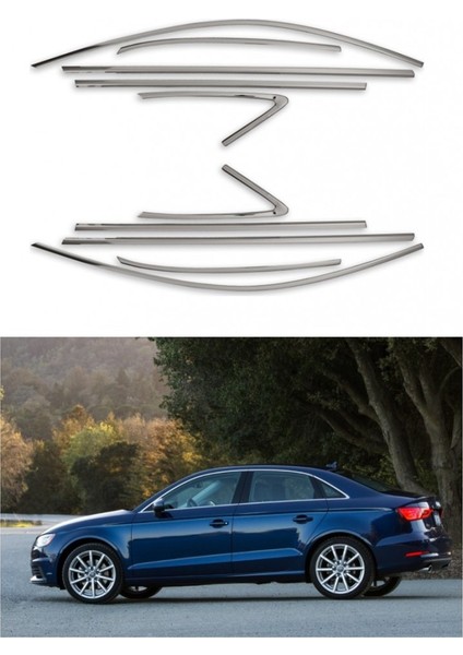 Audi A3 Sedan Krom Cam Çerçevesi 2013-2021