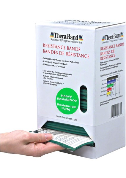 Yeşil Sert Egzersiz Pilates Bandı Lastiği 1.5 m Paketli