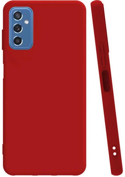 Samsung Galaxy M52 5g Premium Matte Silikon Kılıf-Kırmızı