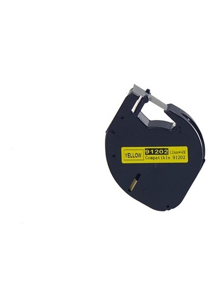 Letratag 59423 Sarı Plastik Etikete Siyah
